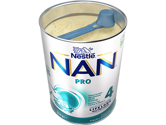 Nestlé NAN PRO 4 mjölkdryck för barn 800g burk open 3